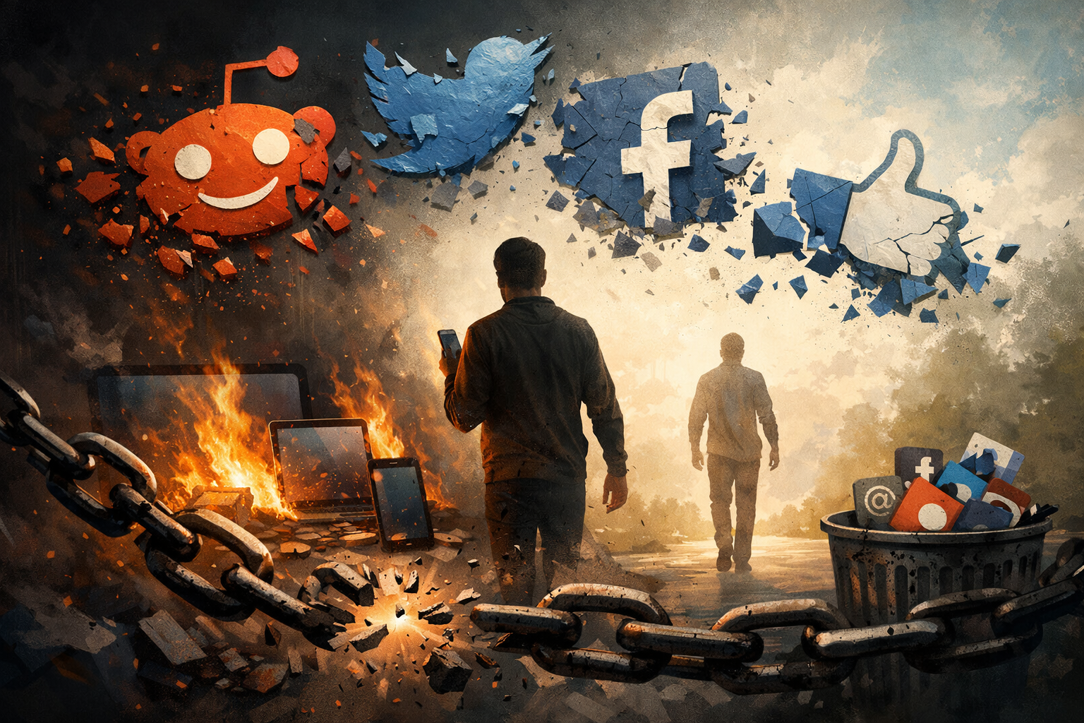 How to delete Reddit when delete doesn't work