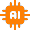 Microchip icon with the letters AI